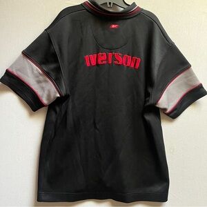 I3 Reebok Allen Iverson Limited Edition Basketball Warmup Jersey Polo L